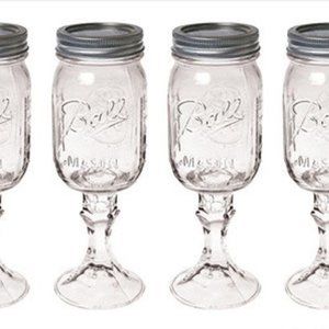 Country Wine Glass set of 2. Redneck glass. Hillbillly glass. Comes with lids.